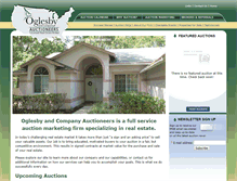 Tablet Screenshot of oglesbyauctioneers.com